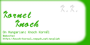 kornel knoch business card